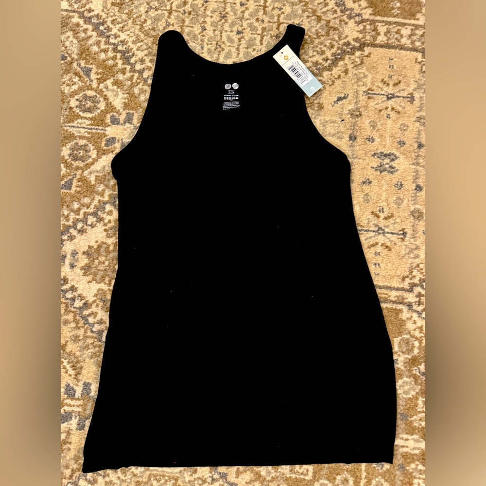 Ribbed Bamboo Maternity Tank | Black